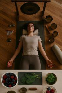 sound bath person in Savasana