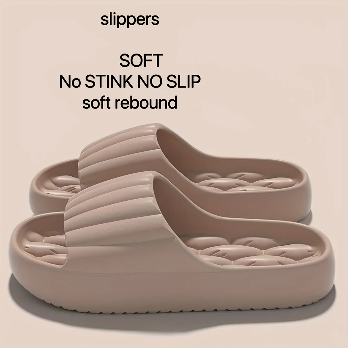 Ultra-soft EVA slide slippers designed for all-day comfort with a non-slip sole. Lightweight, washable, and perfect for indoor or outdoor use.