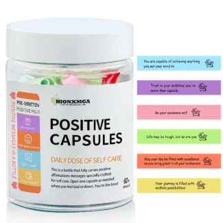 Affirmation Message Capsules Jar – Positive Notes & Inspirational Quotes Gift
